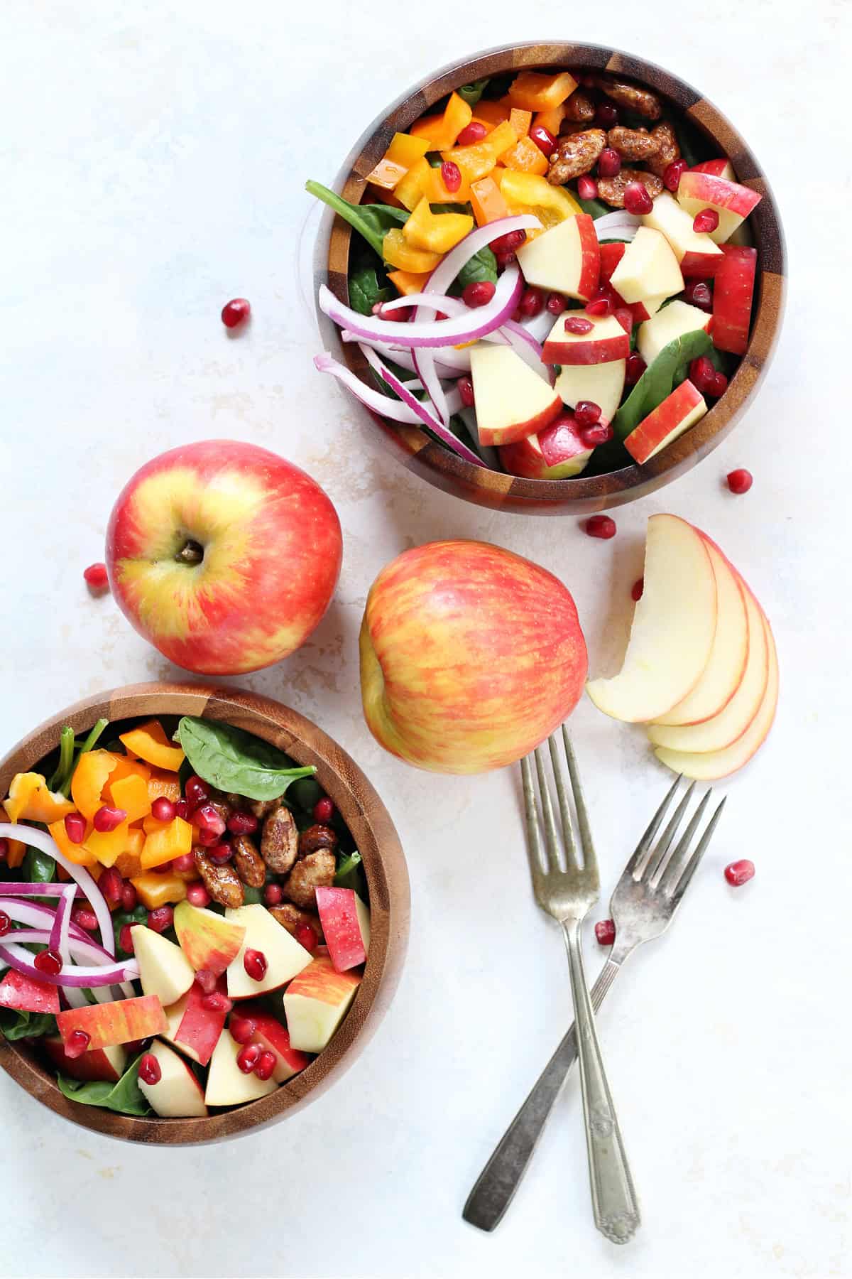 Healthy Apple Spinach Harvest Salad