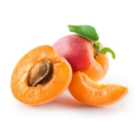 Apricot on white background