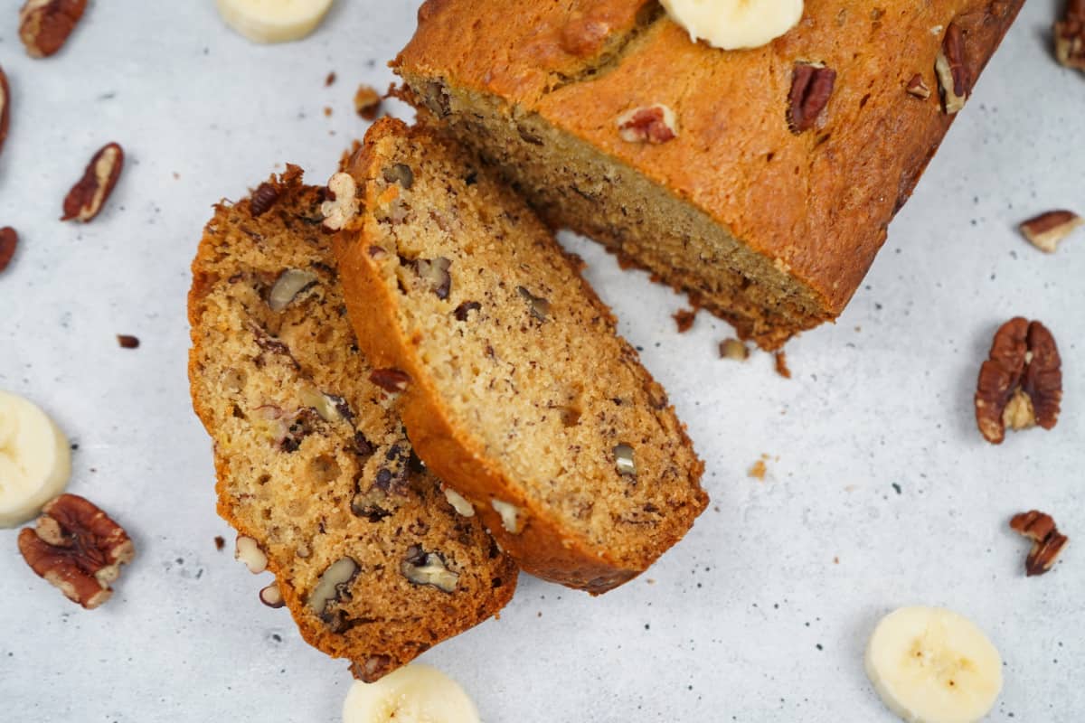 Banana Nut Bread with pecans