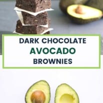 dark chocolate avocado brownie new pin