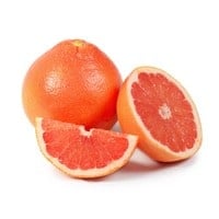 grapefruit on white background