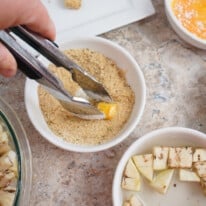 Making Air Fried Eggplant Pasta