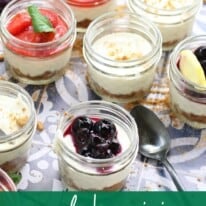 No Bake Mini Cheesecake Page Pin