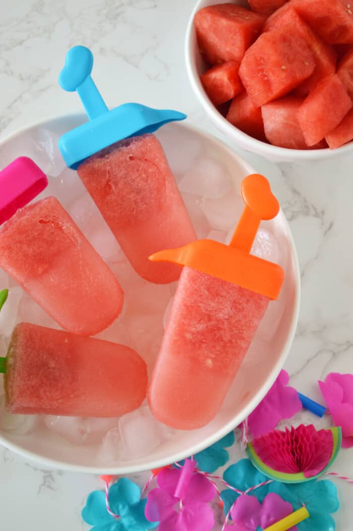 Watermelon Lemonade Popsicles