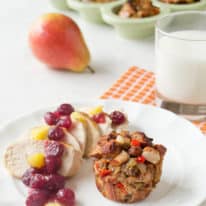 Cranberry Balsamic Chicken & Stuffing Muffins