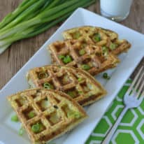 Cheesy Cauliflower Hashbrown Waffles