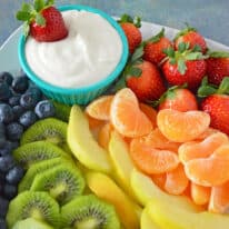 Easy Cream Cheese Fruit Dip With Greek Yogurt