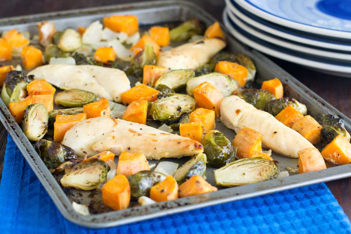 Honey Mustard Chicken and Veggies Sheet Pan Dinner
