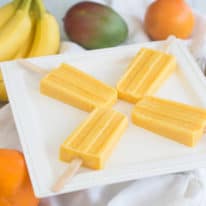 Orange, Mango & Banana Smoothie Popsicles