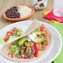 Slow Cooker Steak Fajitas With Homemade Pico de Gallo