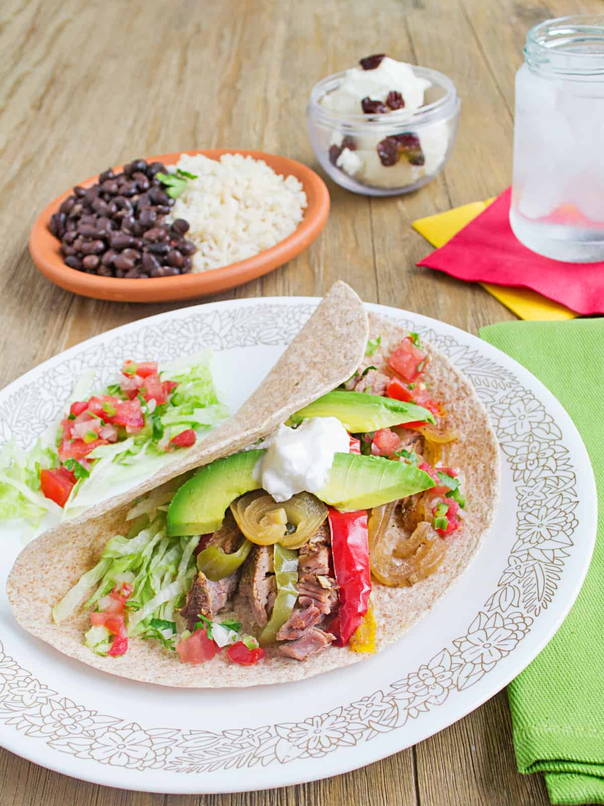 How to make  Steak Fajitas in the Slow Cooker  With Homemade Pico de Gallo