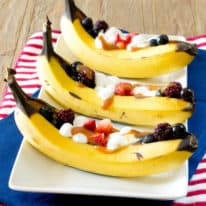 Triple Berry Banana Boats