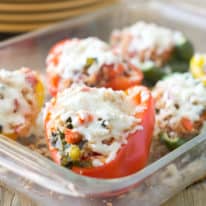 Turkey & Kale Quinoa Stuffed Peppers